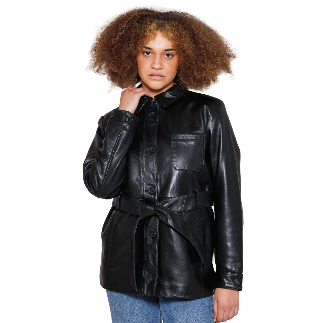 Janely Womens Fashion Leather Jacket