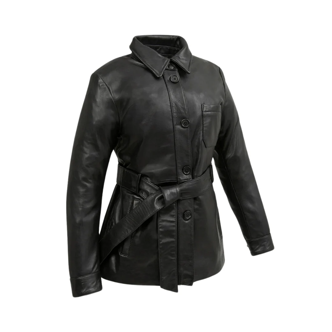 Janely Womens Fashion Leather Jacket