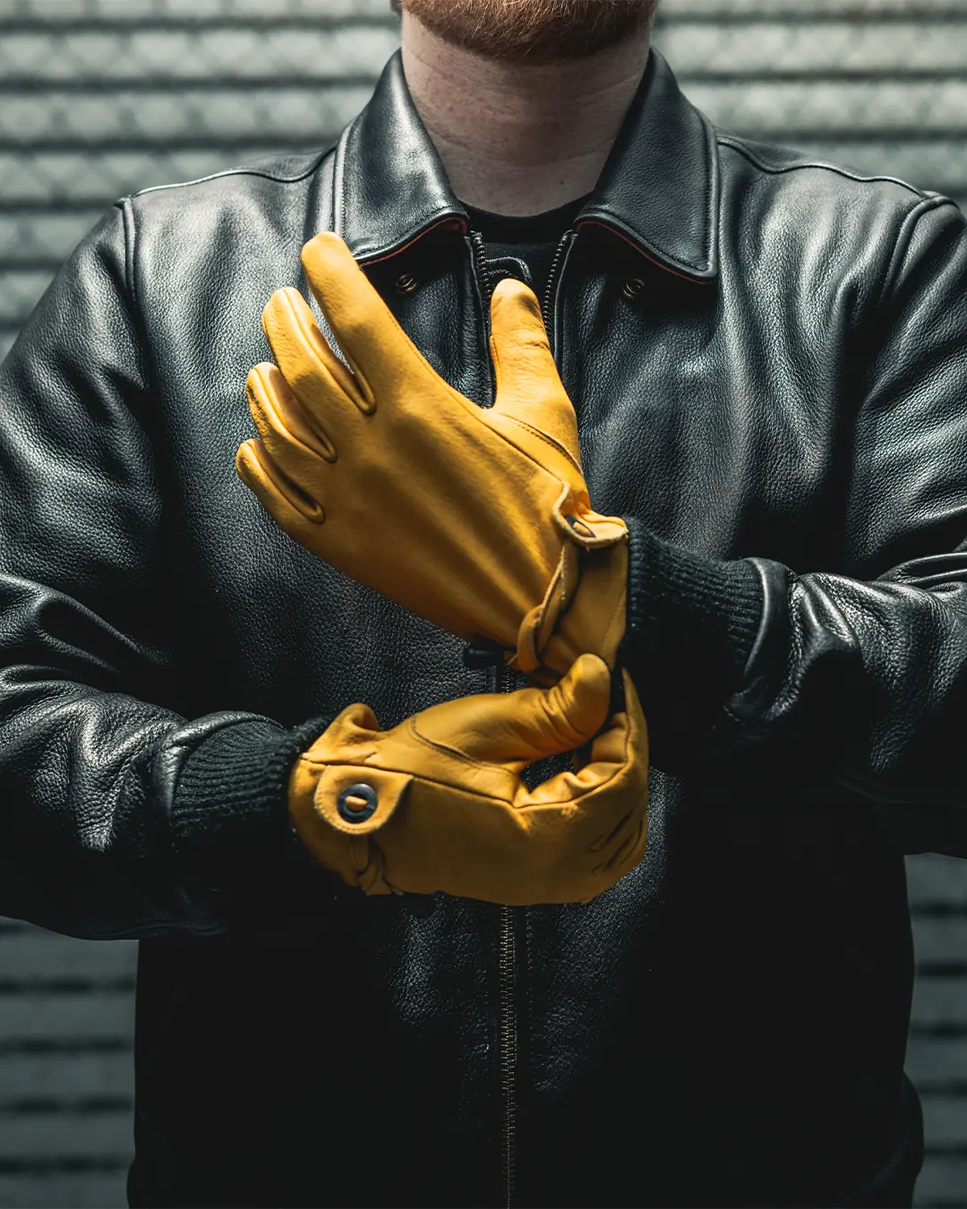 Ranch Men's Motorcycle Leather Gloves