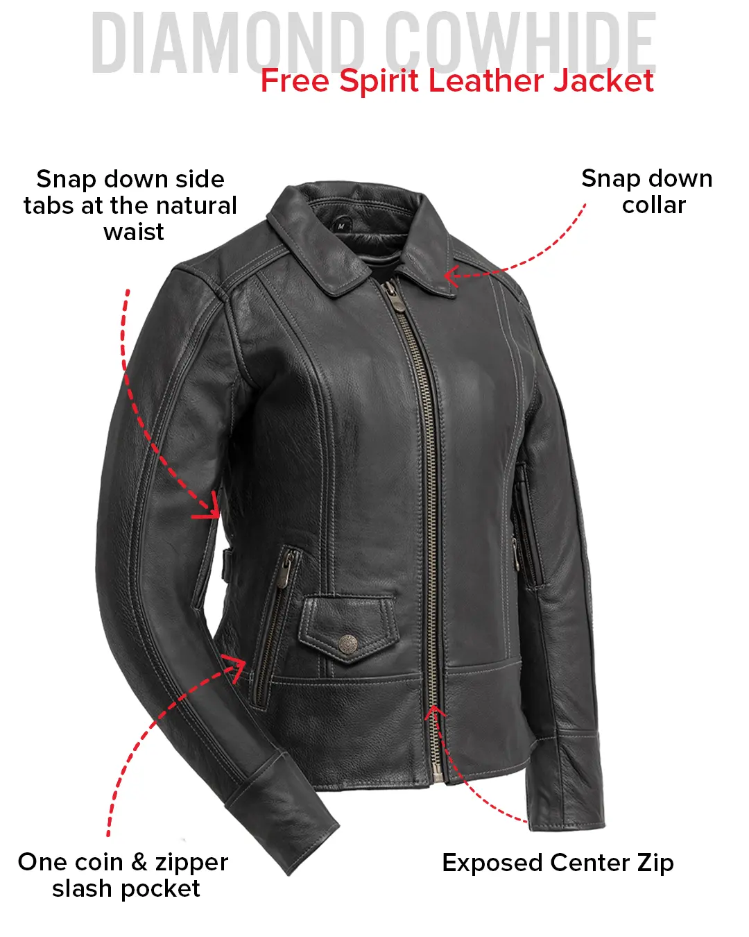 1145-free-spirit-women-s-motorcycle-leather-jacket-7.webp Free Spirit - Women's Motorcycle Leather Jacket