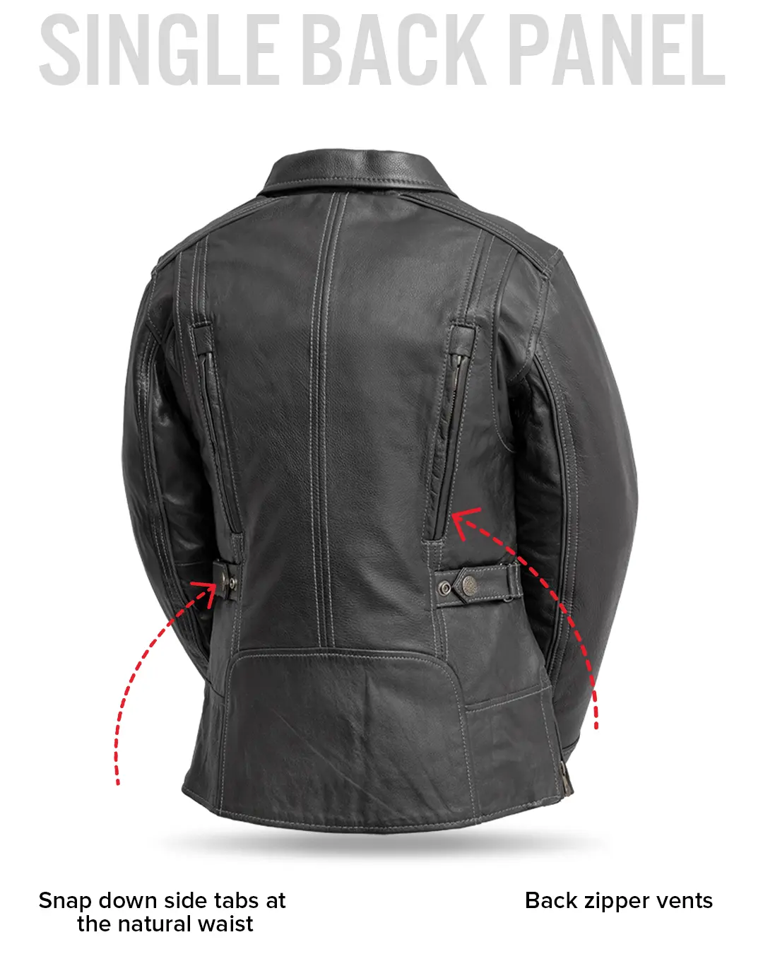 1145-free-spirit-women-s-motorcycle-leather-jacket-8.webp Free Spirit - Women's Motorcycle Leather Jacket
