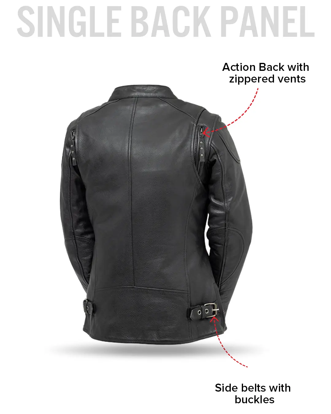 Jewel - Women's Motorcycle Leather Jacket