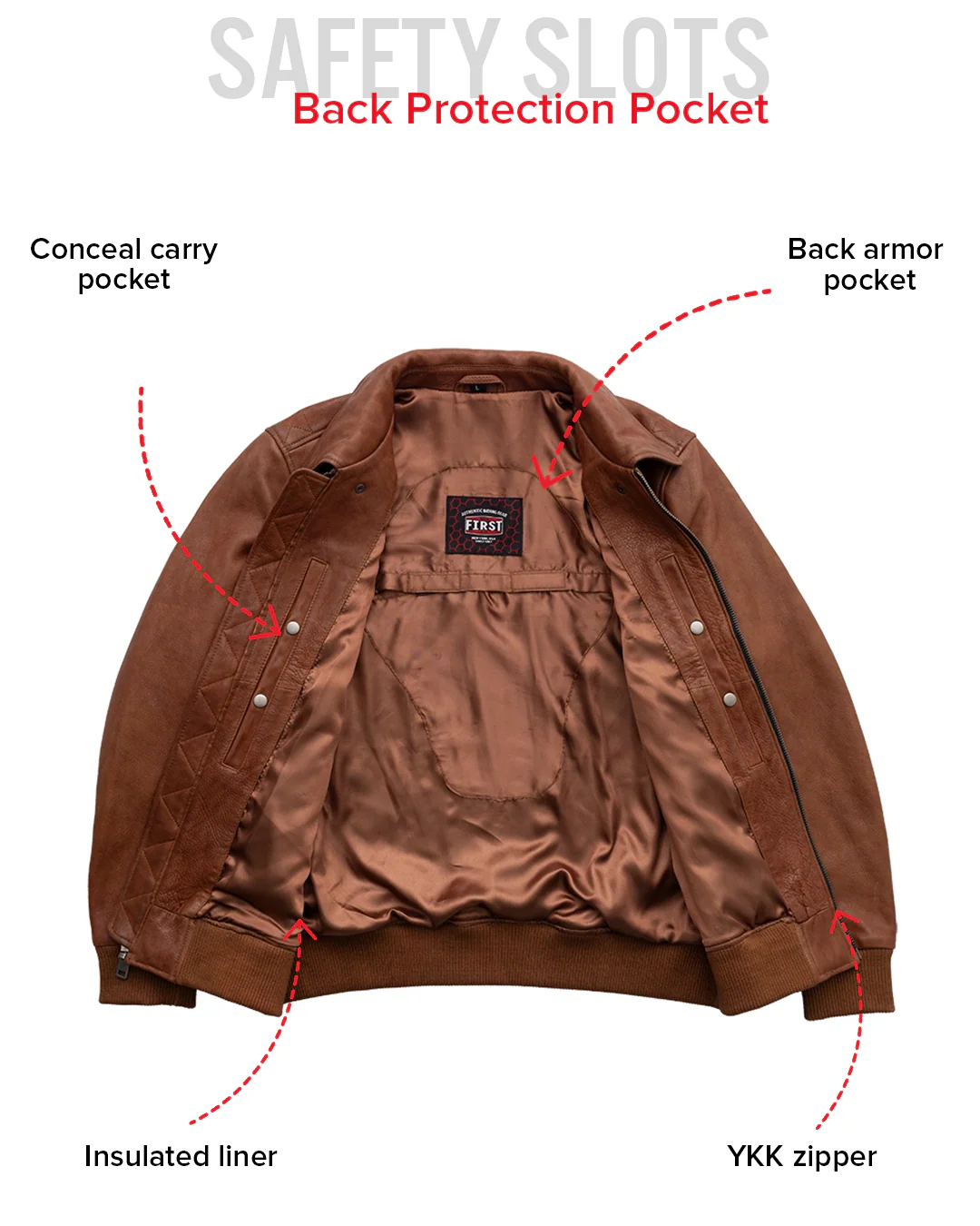 Moto Bomber - Men's Leather Jacket