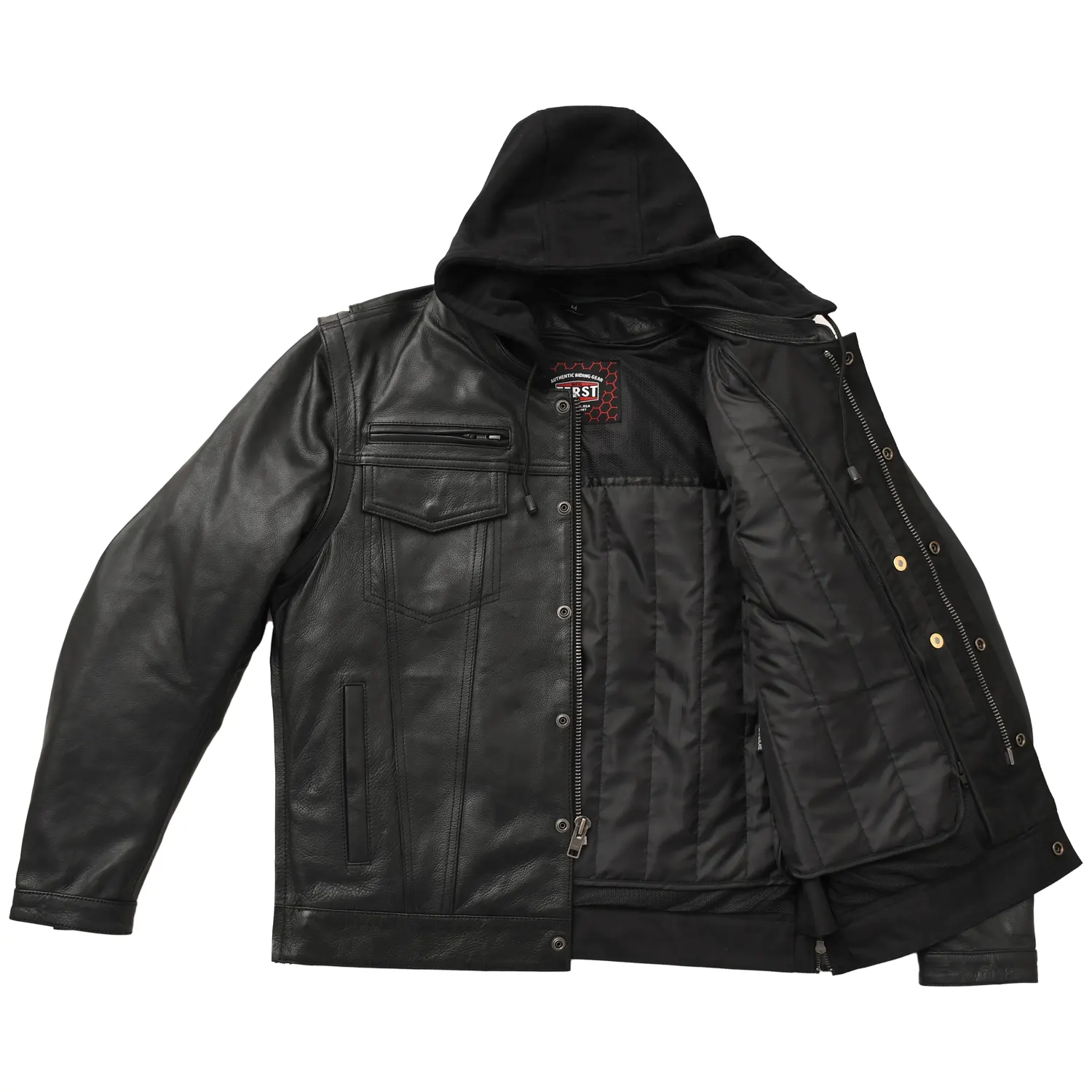 Nightstrike Men’s Motorcycle Leather Jacket