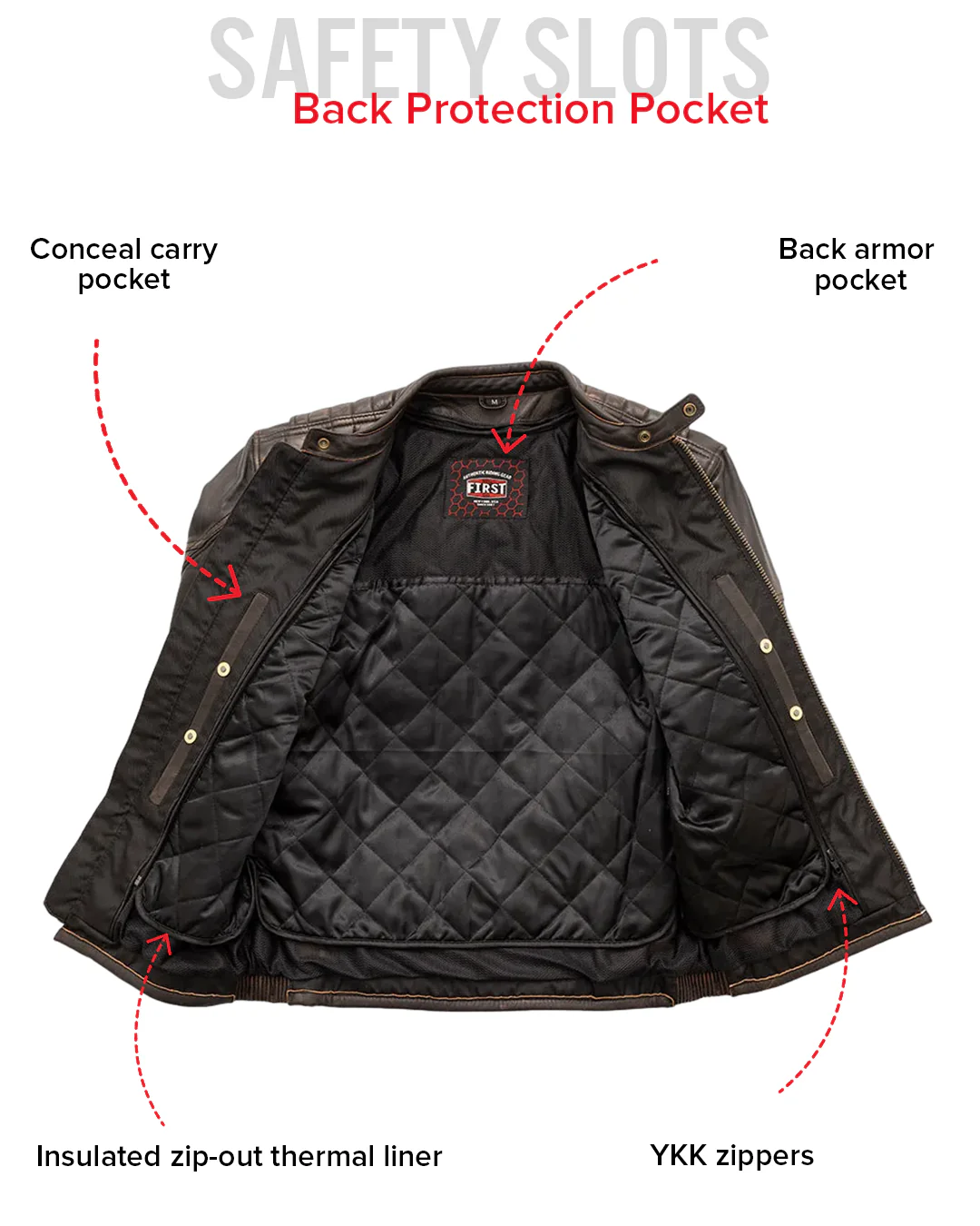 Rider Club - Men's Leather Motorcycle Jacket