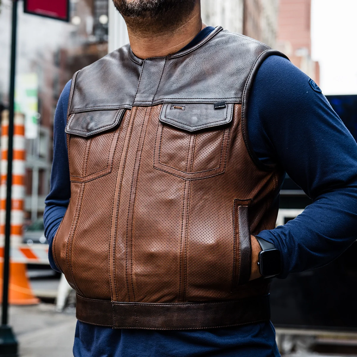 1375-lowside-gunner-men-s-perforated-leather-vest-5.webp Lowside Gunner Men's Perforated Leather Vest