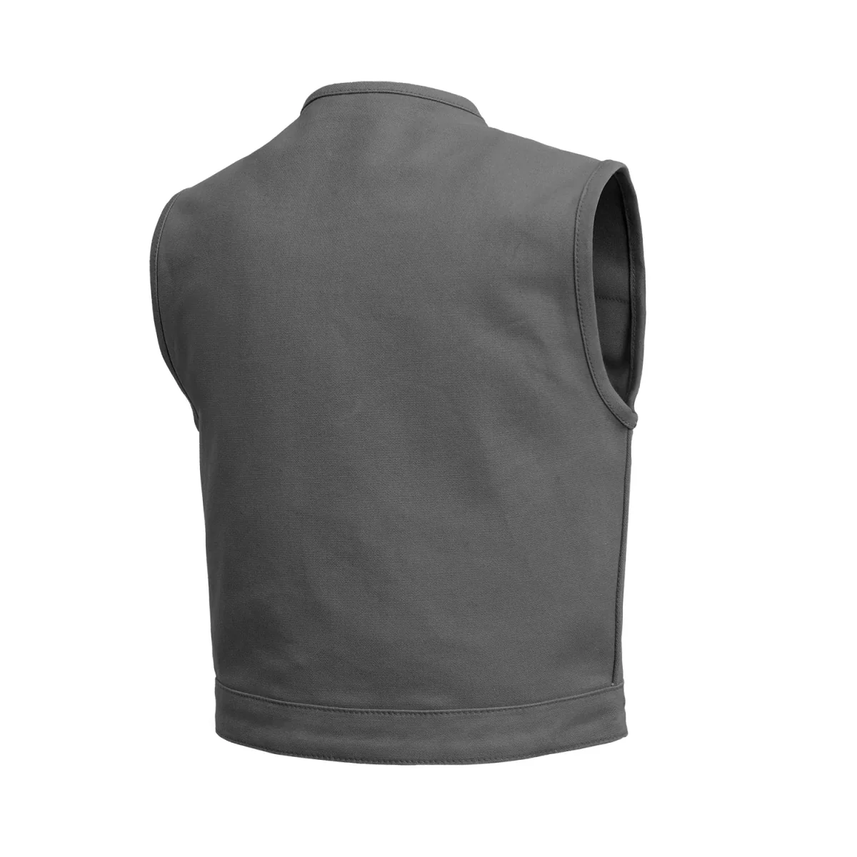 1415-lowside-grey-men-s-motorcycle-canvas-vest-2.webp Lowside Grey Men's Motorcycle Canvas Vest