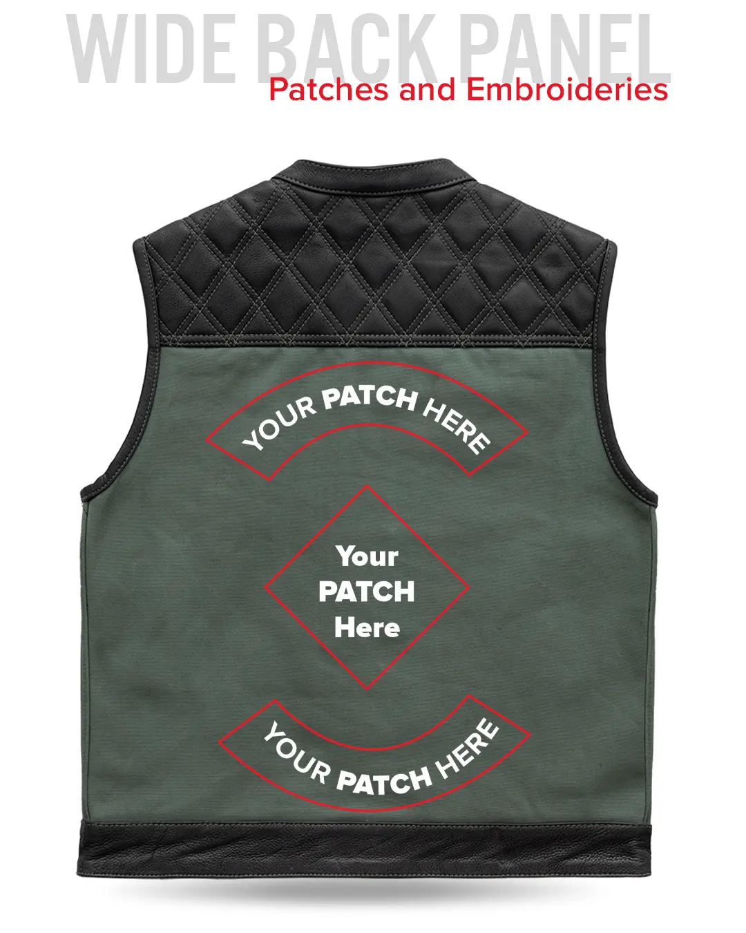 1451-hunt-club-motorcycle-leather-canvas-vest-green-9.webp Hunt Club Motorcycle Leather Canvas Vest Green