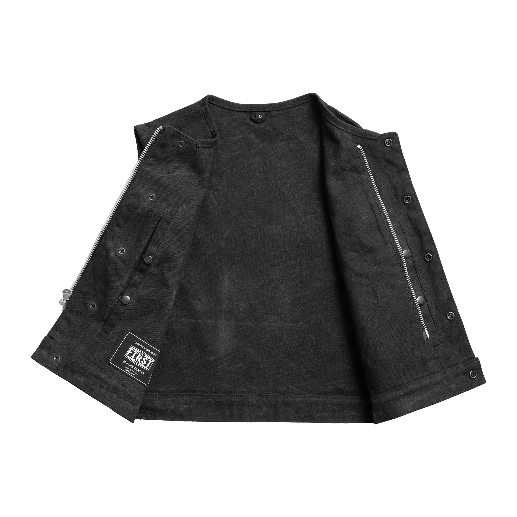 1479-lowside-waxed-men-s-motorcycle-canvas-vest-3.jpg Lowside - Waxed Men's Motorcycle Canvas Vest