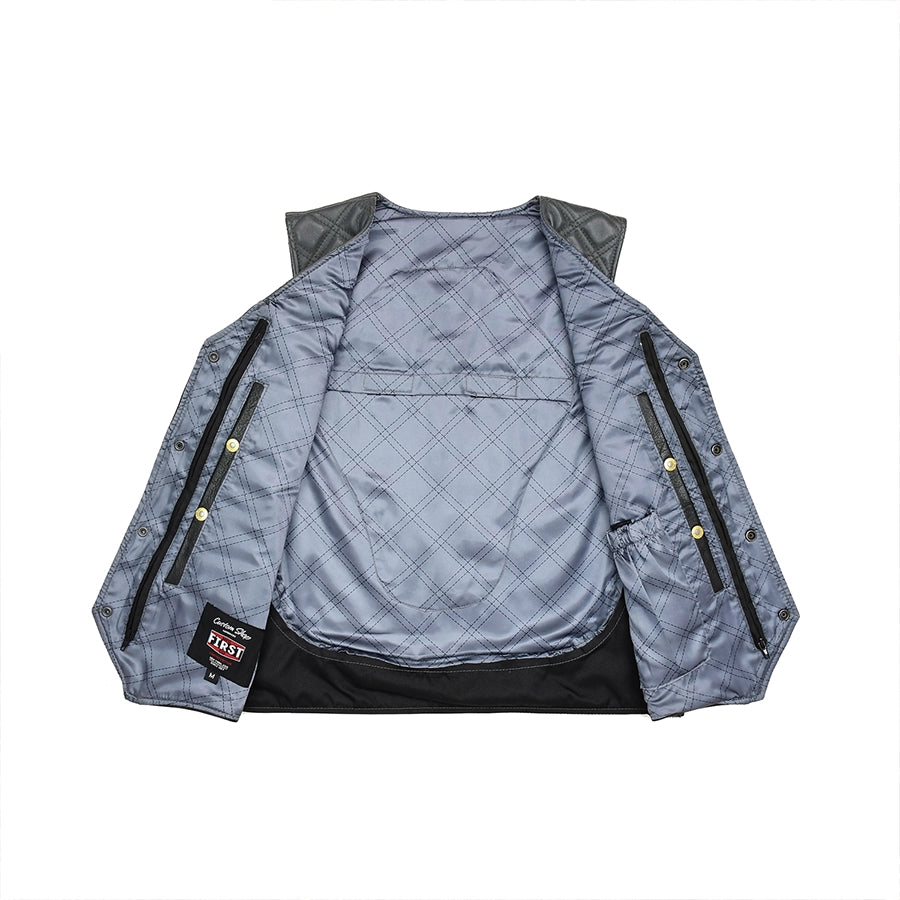 Hammer down Men's Western Style Leather Biker Vest