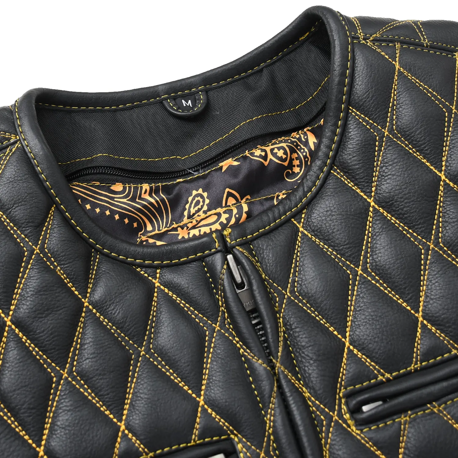 Tactical Emerald Men’s Motorcycle Leather Vest