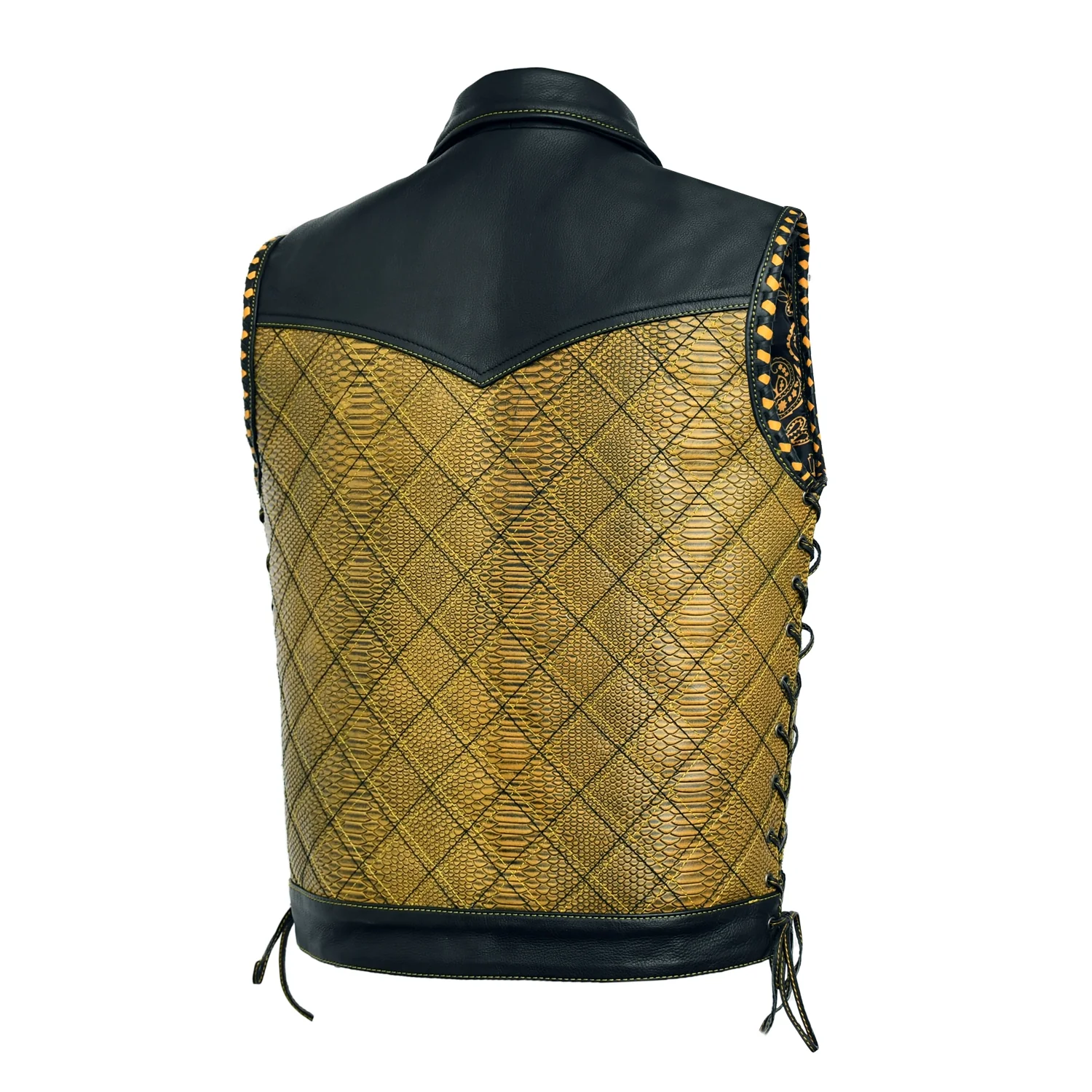 Kingsnake Men’s Motorcycle Leather Vest