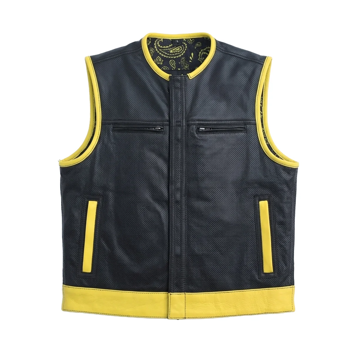 Burnline - Men’s Perforated Leather Motorcycle Vest