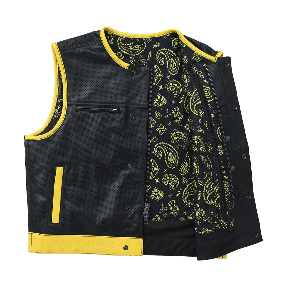 Burnline - Men’s Perforated Leather Motorcycle Vest