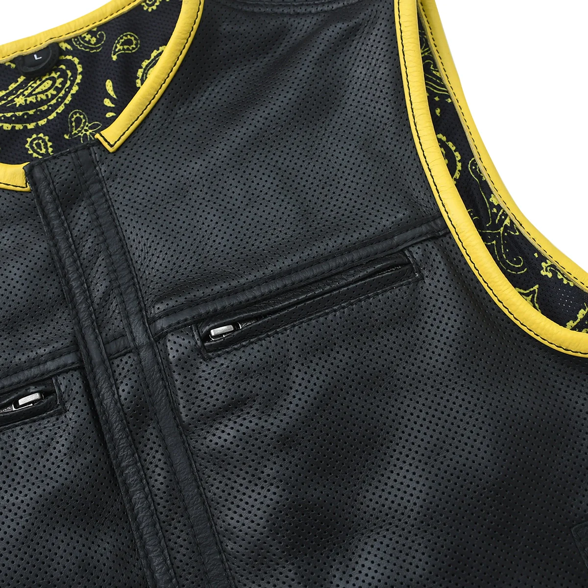 Burnline - Men’s Perforated Leather Motorcycle Vest