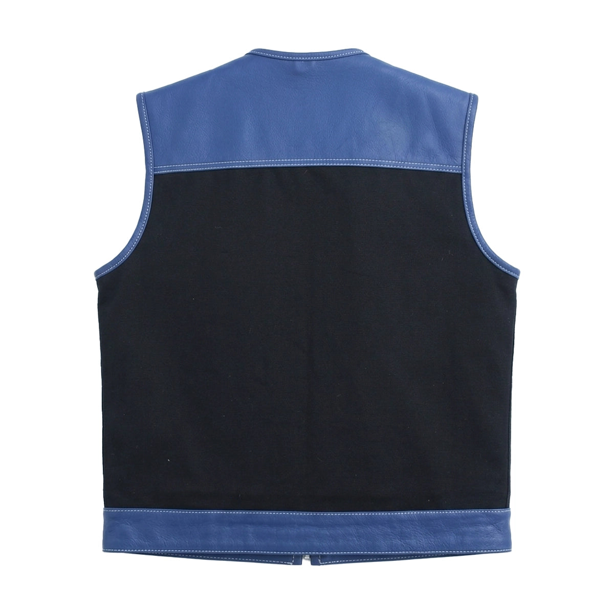 1622-ironclad-men-s-blue-black-leather-canvas-motorcycle-vest-2.jpg Ironclad - Men’s Blue&Black Leather/Canvas Motorcycle Vest