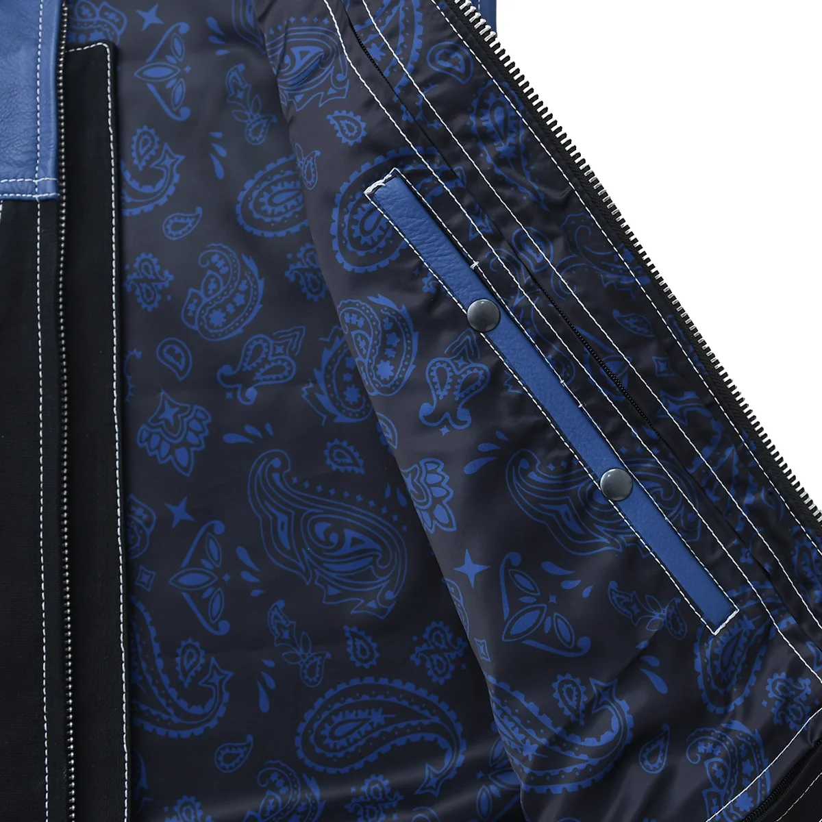 1622-ironclad-men-s-blue-black-leather-canvas-motorcycle-vest-6.webp Ironclad - Men’s Blue&Black Leather/Canvas Motorcycle Vest