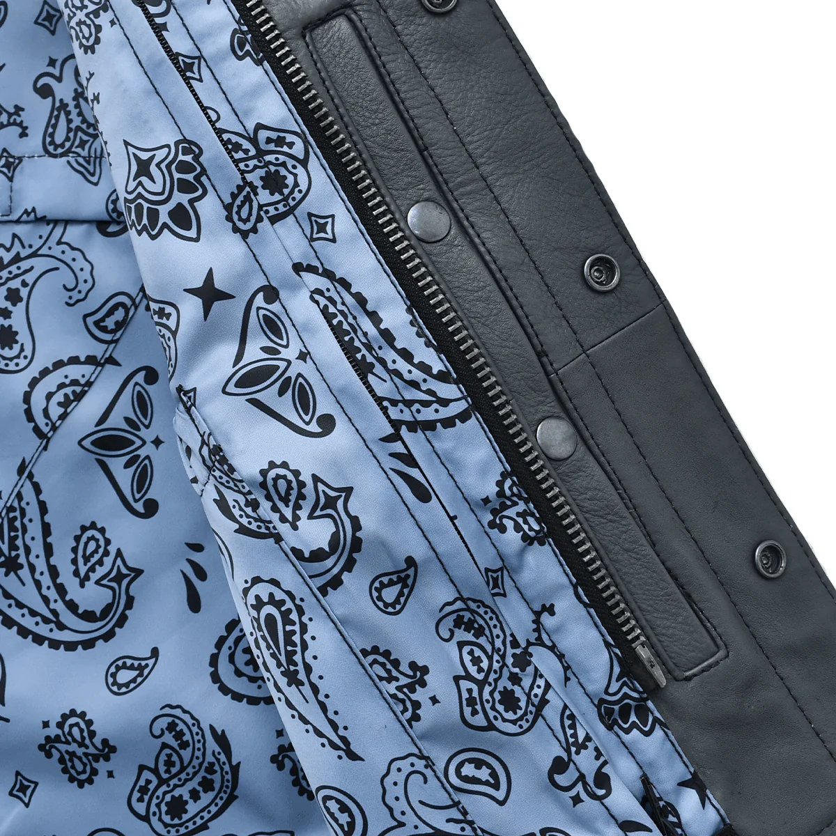 Road Hawk - Men’s Quilted Leather Motorcycle Vest