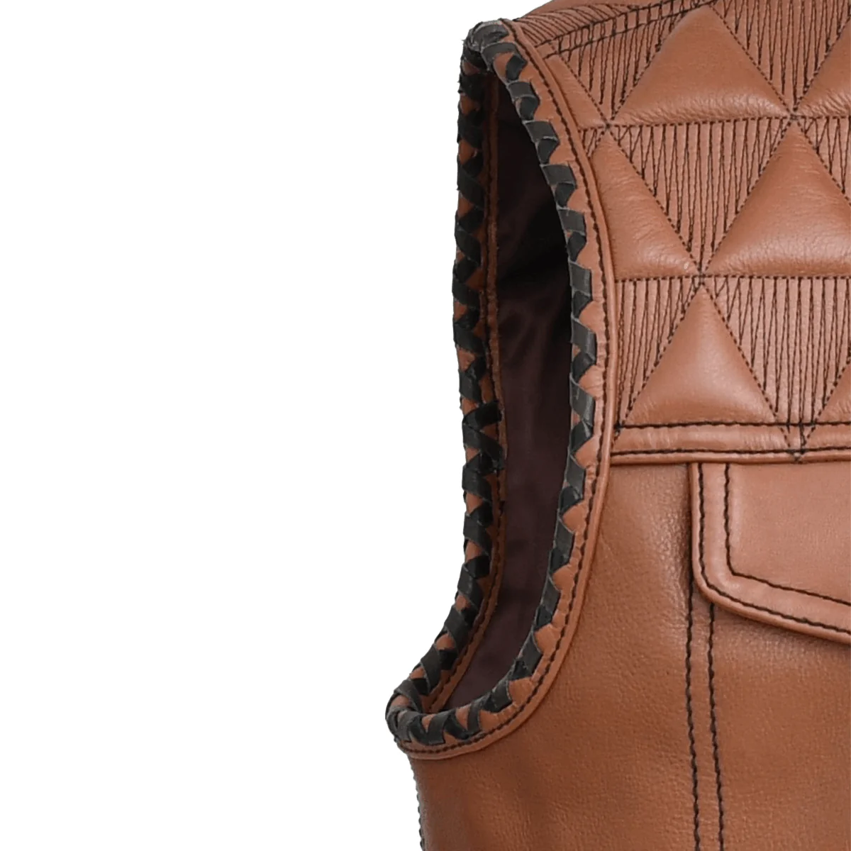 Rustler - Men’s Club-style Motorcycle Leather Vest