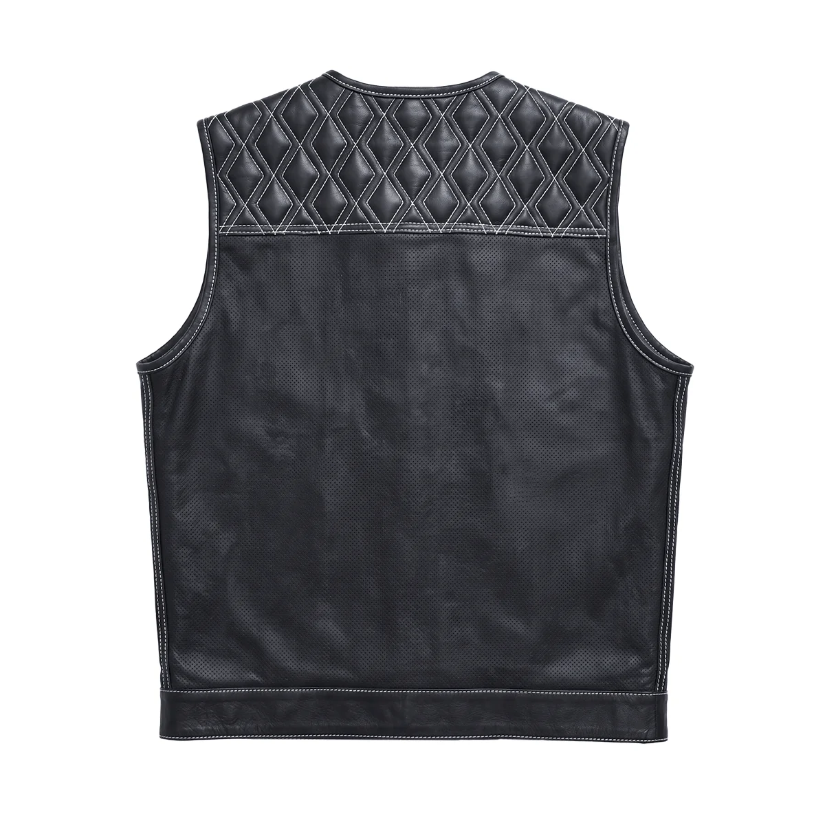 Roadrage - Men's Perforated Leather Motorcycle Vest