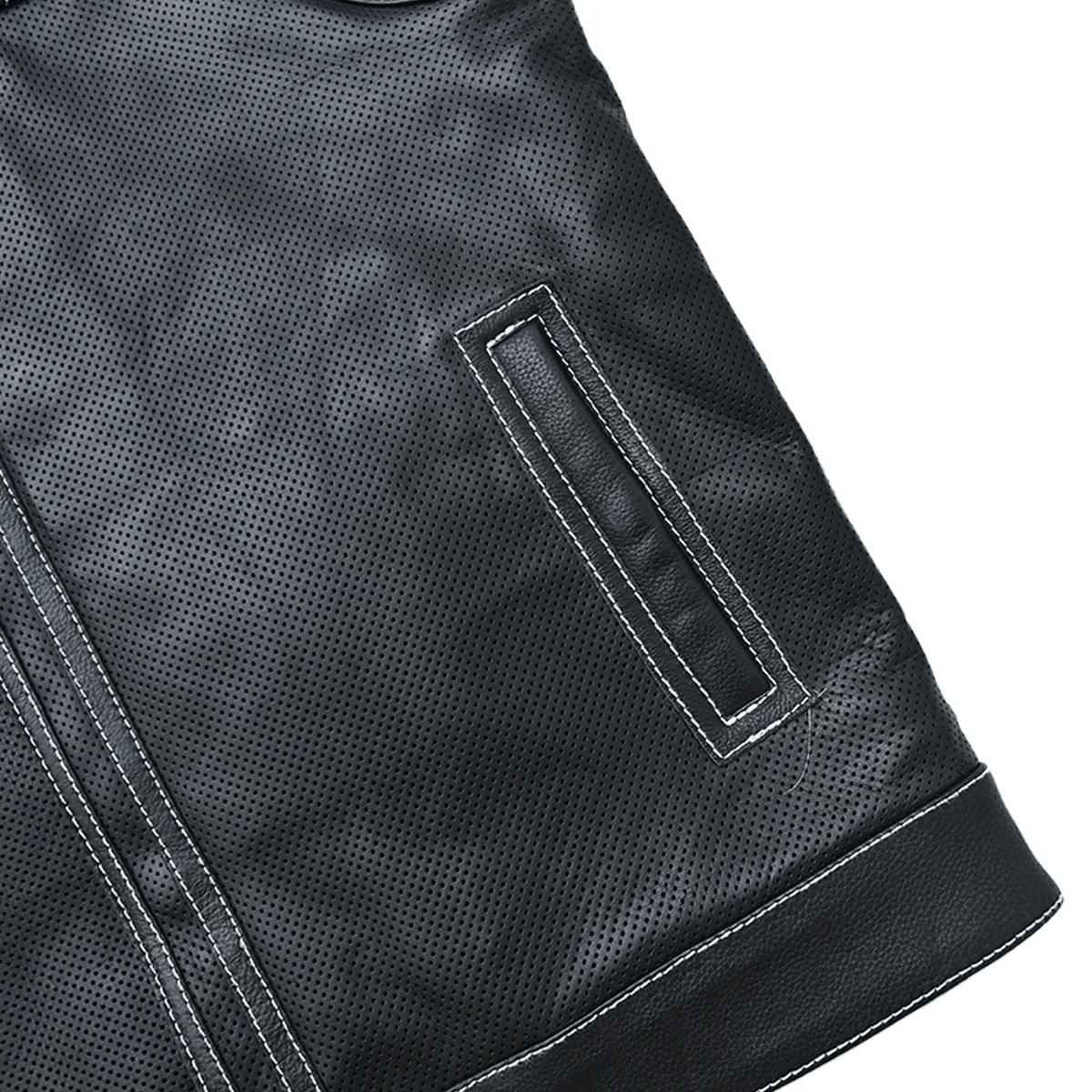 Roadrage - Men's Perforated Leather Motorcycle Vest