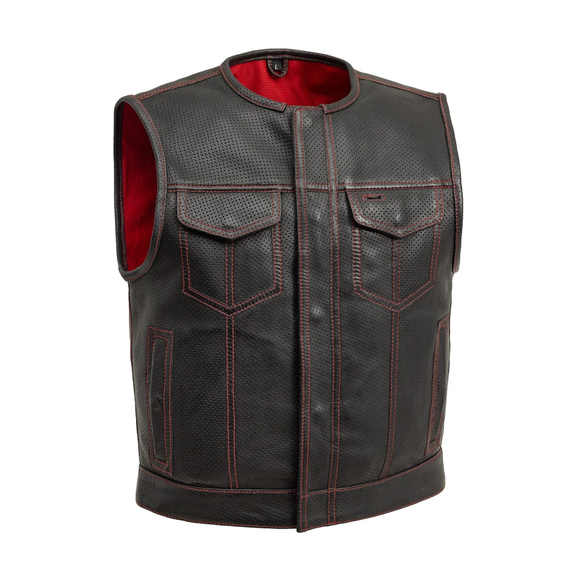 1685-lowside-men-s-perforated-motorcycle-leather-vest-1.webp Lowside Men's Perforated Motorcycle Leather Vest