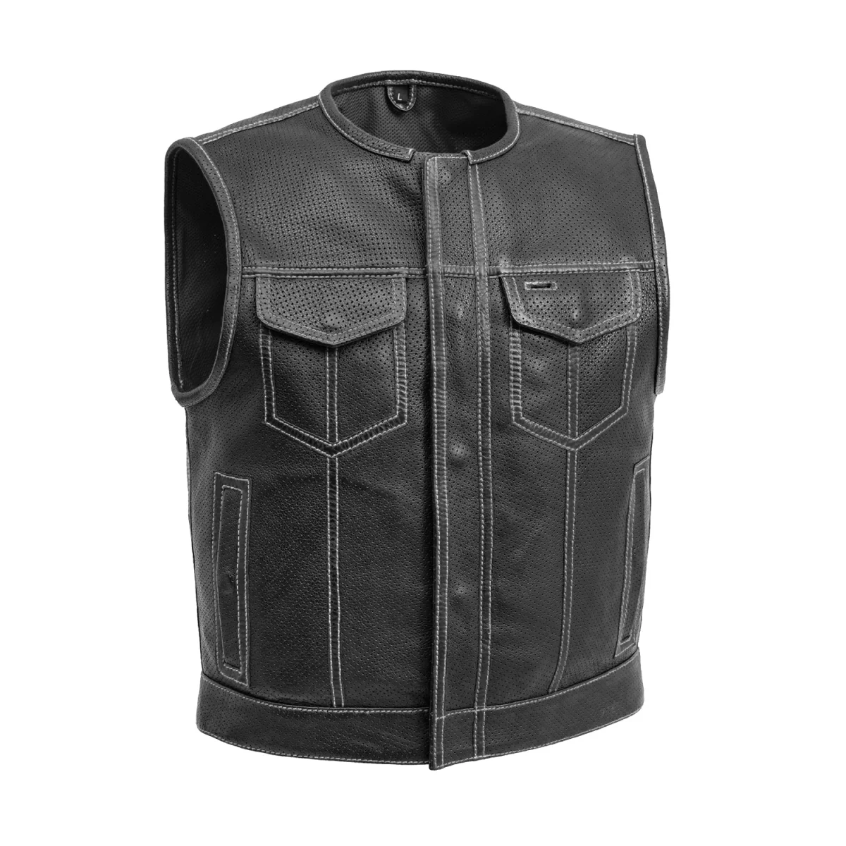 1685-lowside-men-s-perforated-motorcycle-leather-vest-10.webp Lowside Men's Perforated Motorcycle Leather Vest
