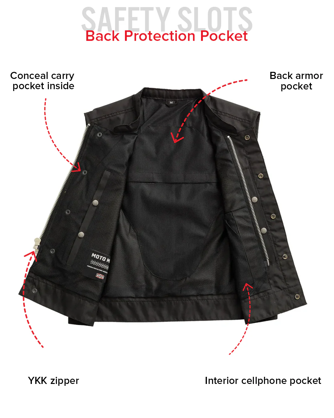 Lowrider Moto Mesh Men's Motorcycle Vest