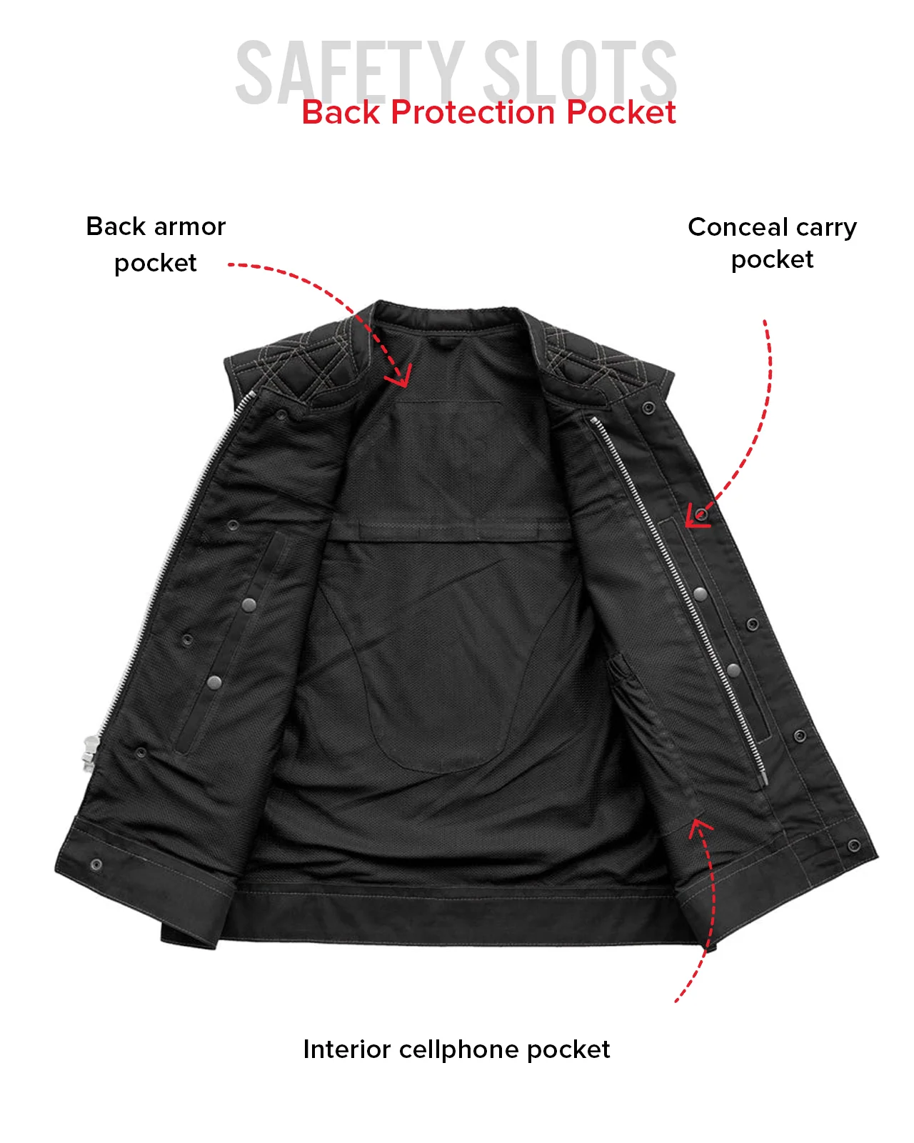 Upside Moto Mesh Men's Motorcycle Vest