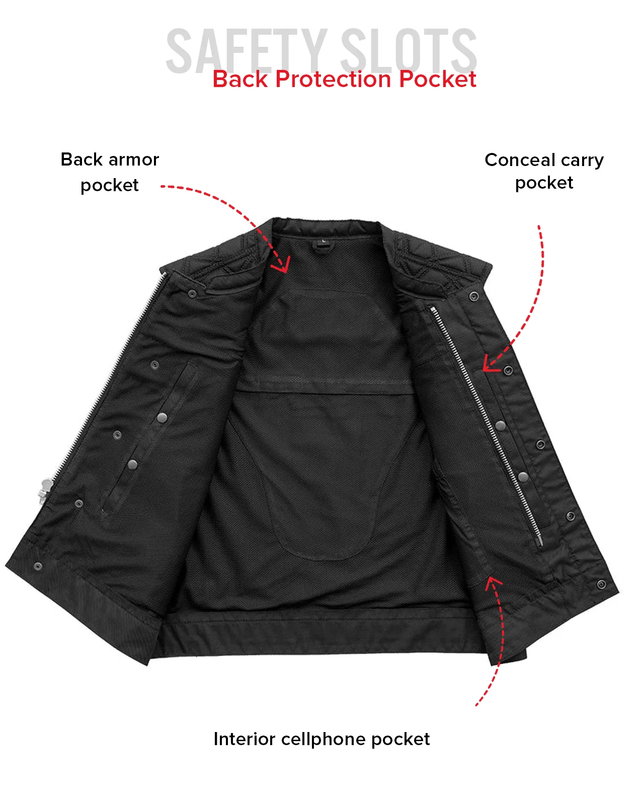 Upside Moto Mesh Men's Motorcycle Vest