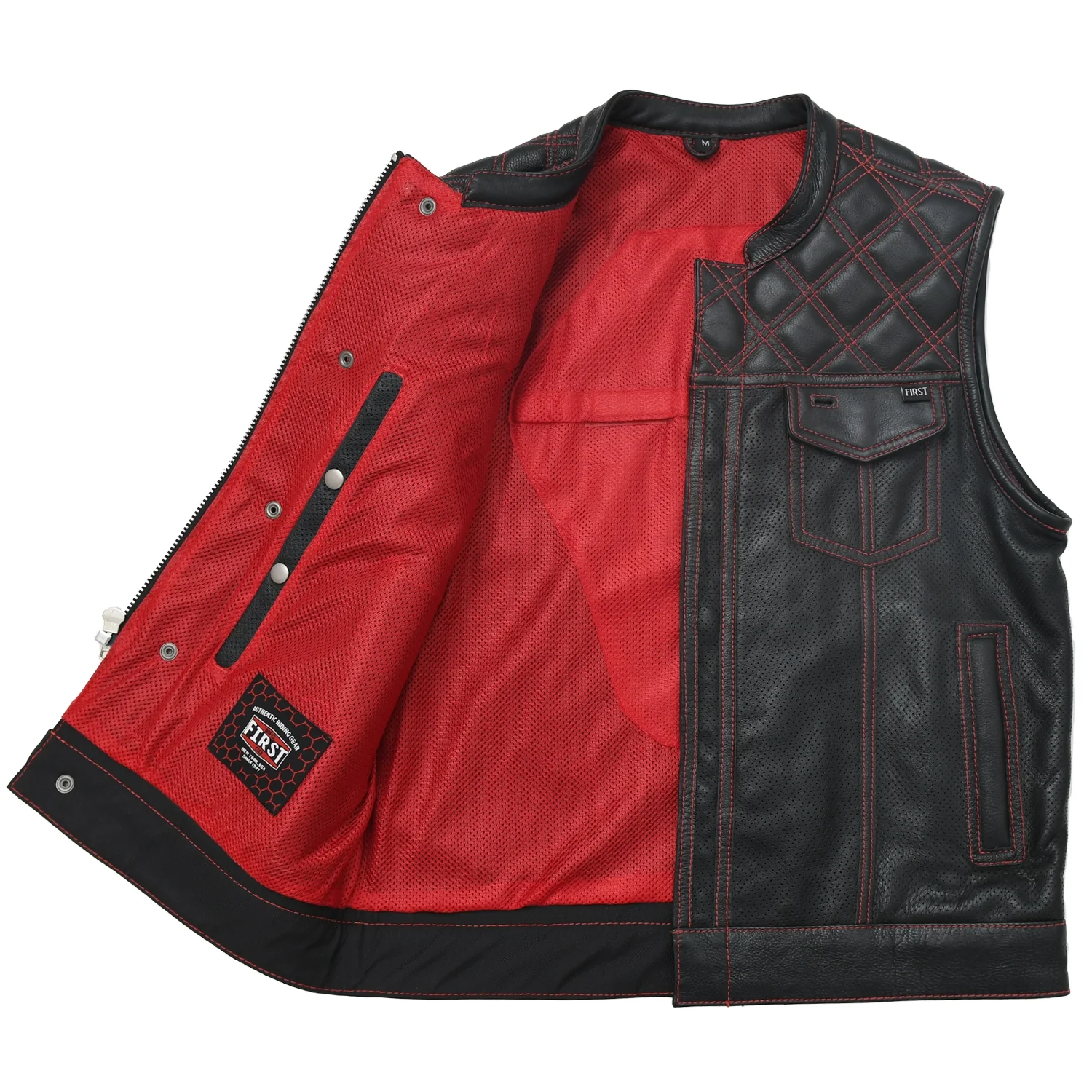 1849-downside-perforated-men-s-motorcycle-leather-vest-11.webp Downside Perforated Men's Motorcycle Leather Vest