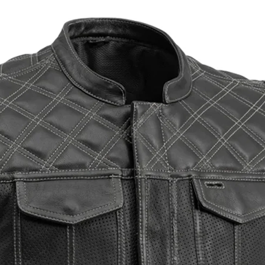 1849-downside-perforated-men-s-motorcycle-leather-vest-12.webp Downside Perforated Men's Motorcycle Leather Vest