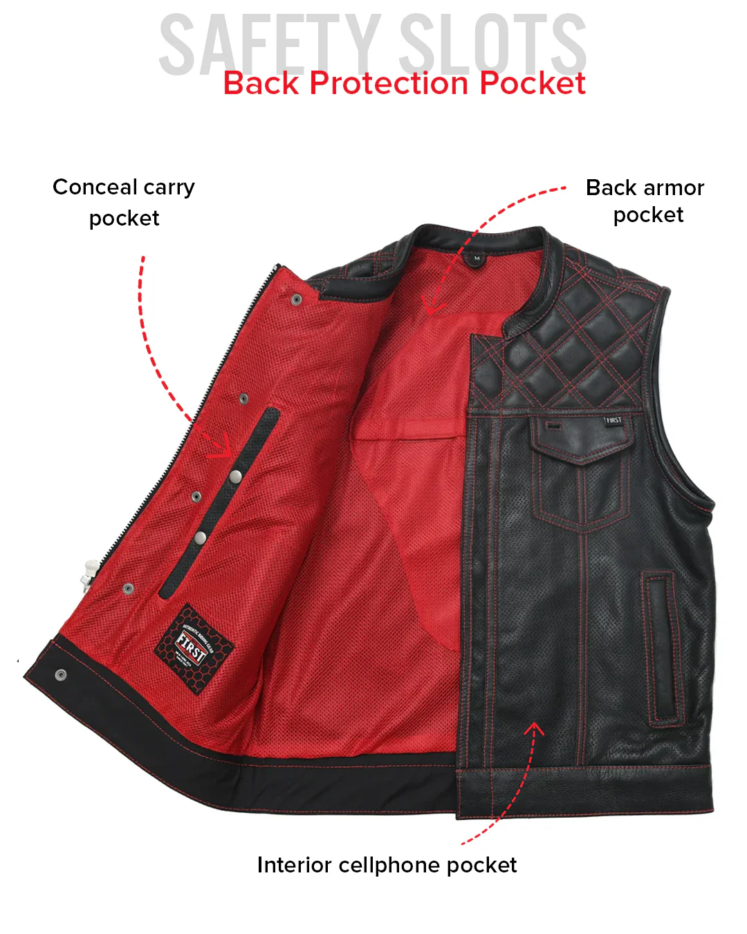 1849-downside-perforated-men-s-motorcycle-leather-vest-19.webp Downside Perforated Men's Motorcycle Leather Vest