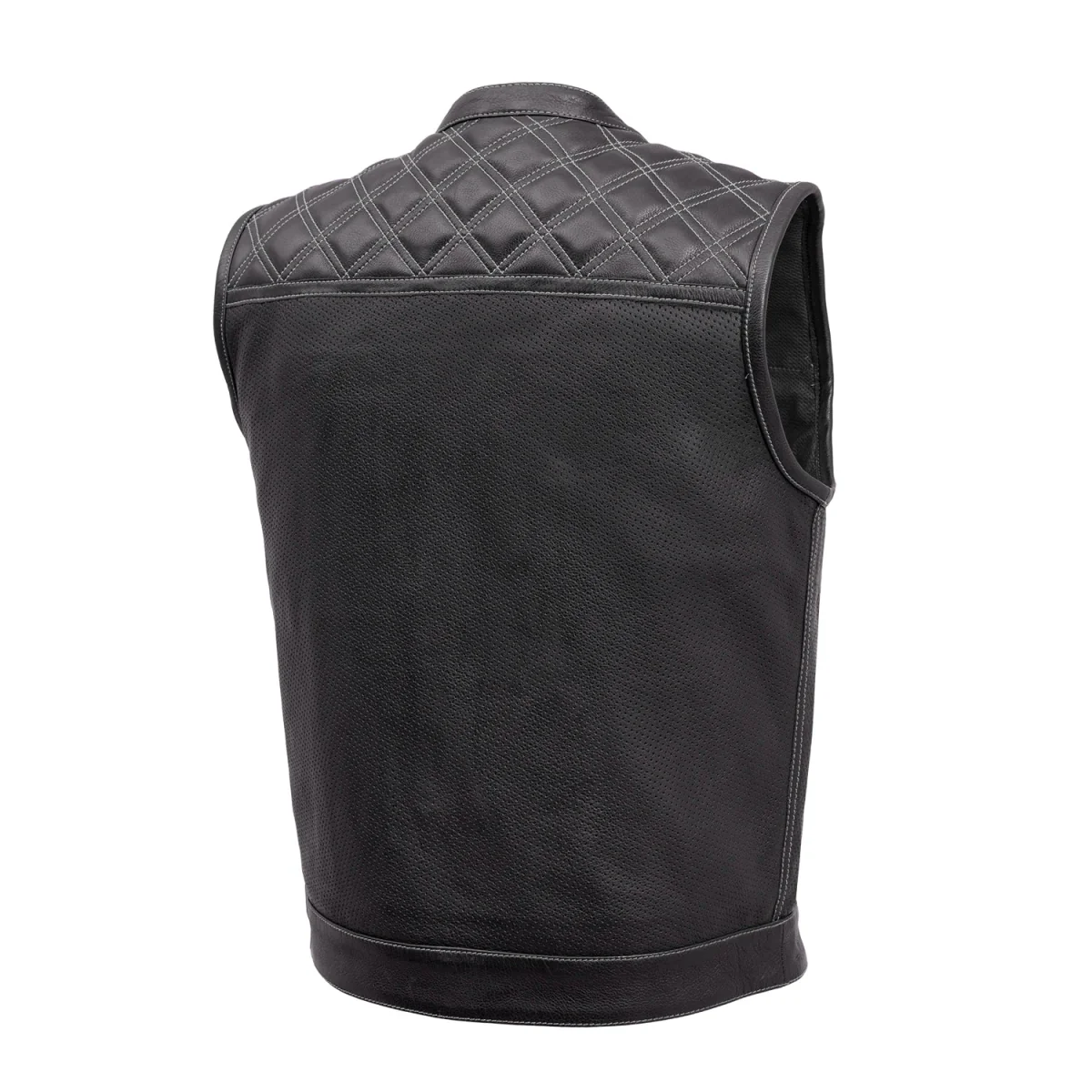 1849-downside-perforated-men-s-motorcycle-leather-vest-6.webp Downside Perforated Men's Motorcycle Leather Vest