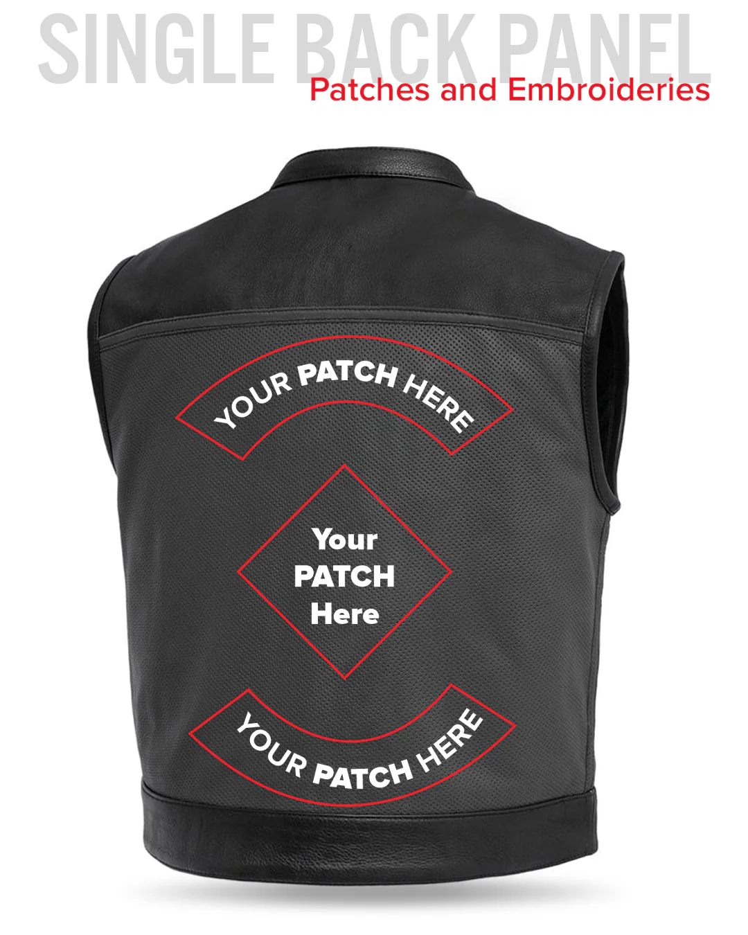 Two Tone Lowrider Perforated Men's Leather Vest