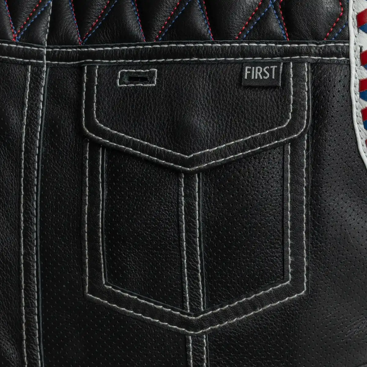 Captain Perforated Men's Motorcycle Leather Vest