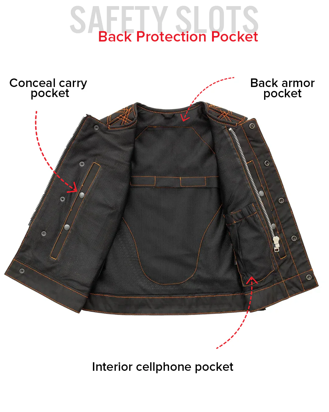 Bonnie Moto Mesh Women's Motorcycle Vest - Diamond Quilt