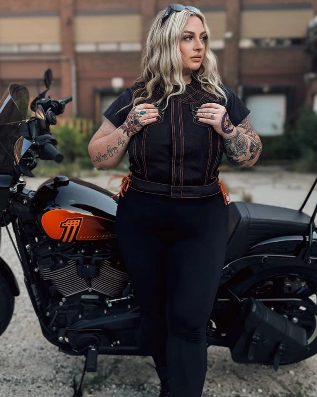 Bonnie Moto Mesh Women's Motorcycle Vest - Diamond Quilt