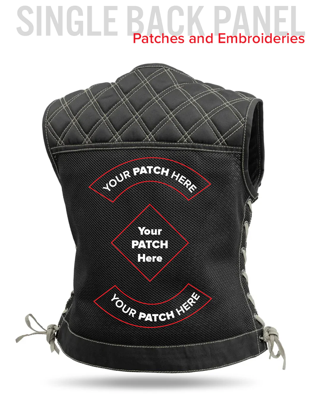 Bonnie Moto Mesh Women's Motorcycle Vest - Diamond Quilt