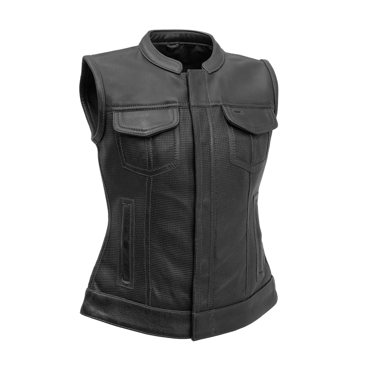 2063-jessica-perforated-women-s-motorcycle-leather-vest-1.webp Jessica Perforated Women's Motorcycle Leather Vest