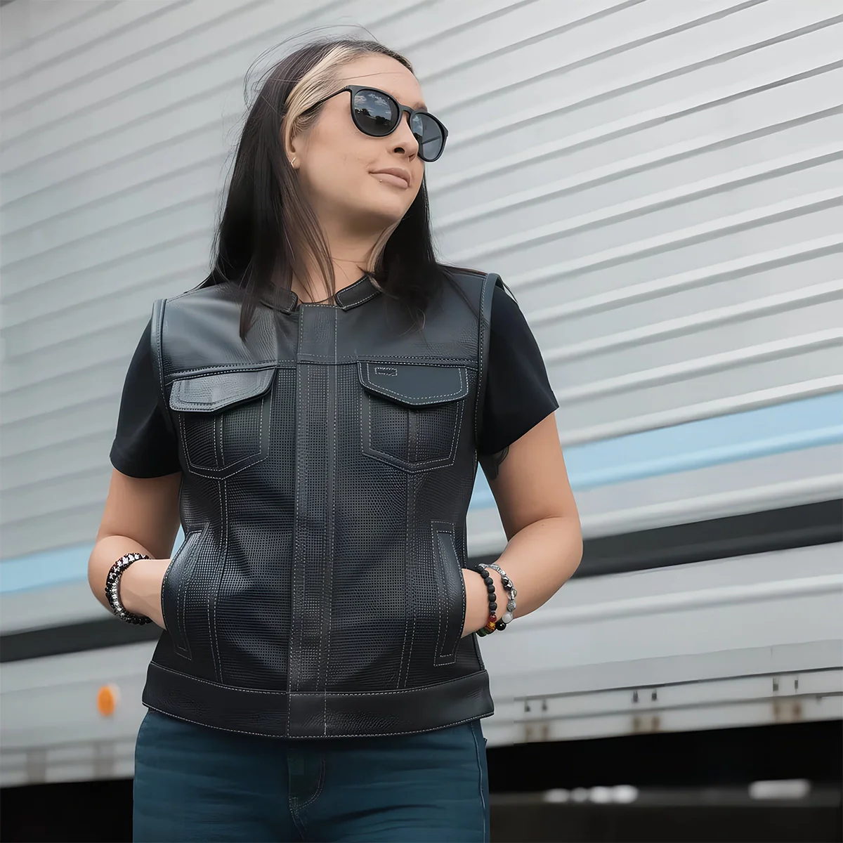 2063-jessica-perforated-women-s-motorcycle-leather-vest-13.webp Jessica Perforated Women's Motorcycle Leather Vest