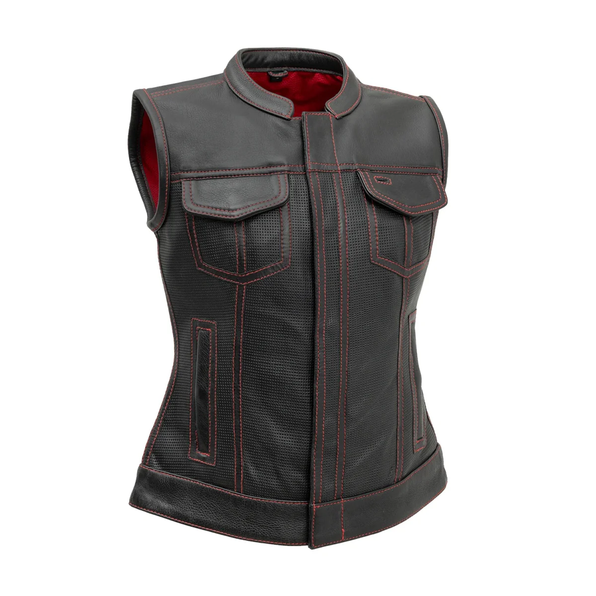 2063-jessica-perforated-women-s-motorcycle-leather-vest-5.webp Jessica Perforated Women's Motorcycle Leather Vest