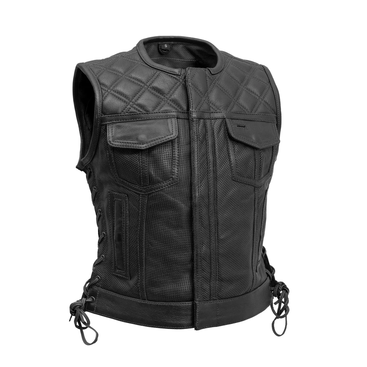 2094-bonnie-perforated-women-s-motorcycle-leather-vest-1.webp Bonnie Perforated Women's Motorcycle Leather Vest