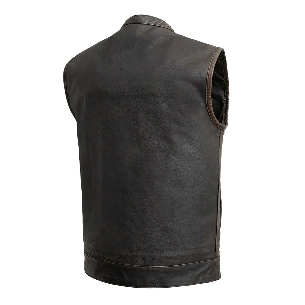Sharp Shooter Men's Motorcycle Leather Vest