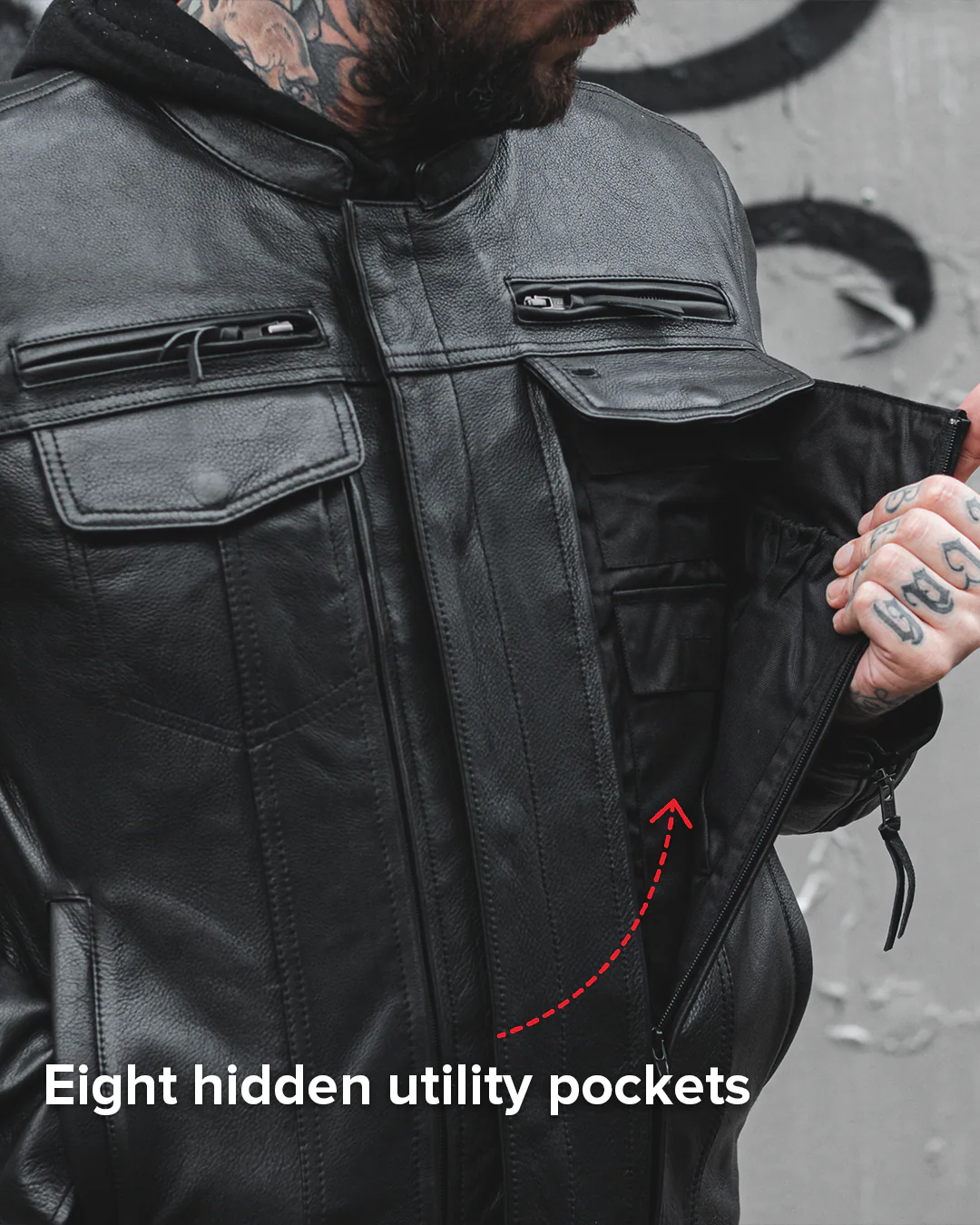 Raider Men's Motorcycle Leather Jacket