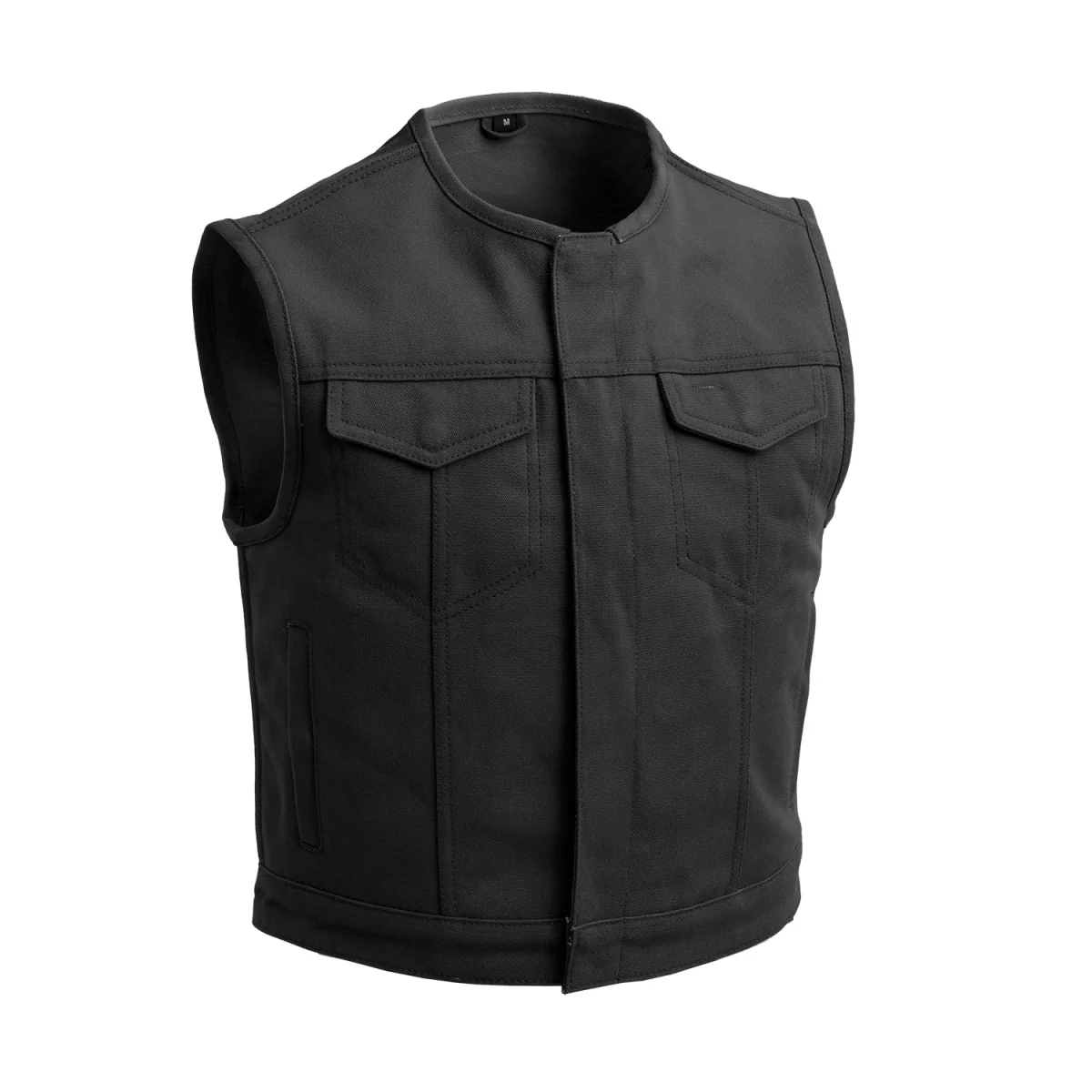 2597-lowside-black-men-s-motorcycle-canvas-vest-1.webp Lowside Black Men's Motorcycle Canvas Vest