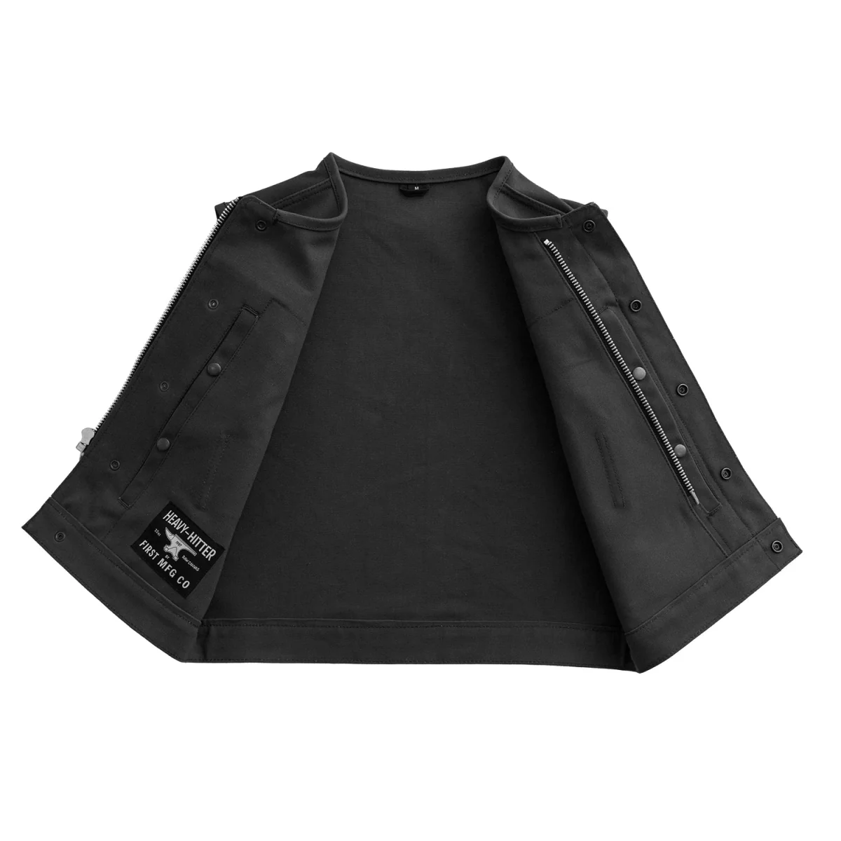 2597-lowside-black-men-s-motorcycle-canvas-vest-3.webp Lowside Black Men's Motorcycle Canvas Vest