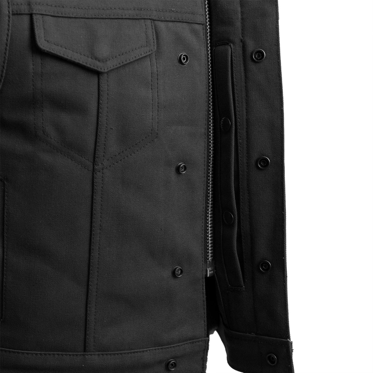 2597-lowside-black-men-s-motorcycle-canvas-vest-5.jpg Lowside Black Men's Motorcycle Canvas Vest