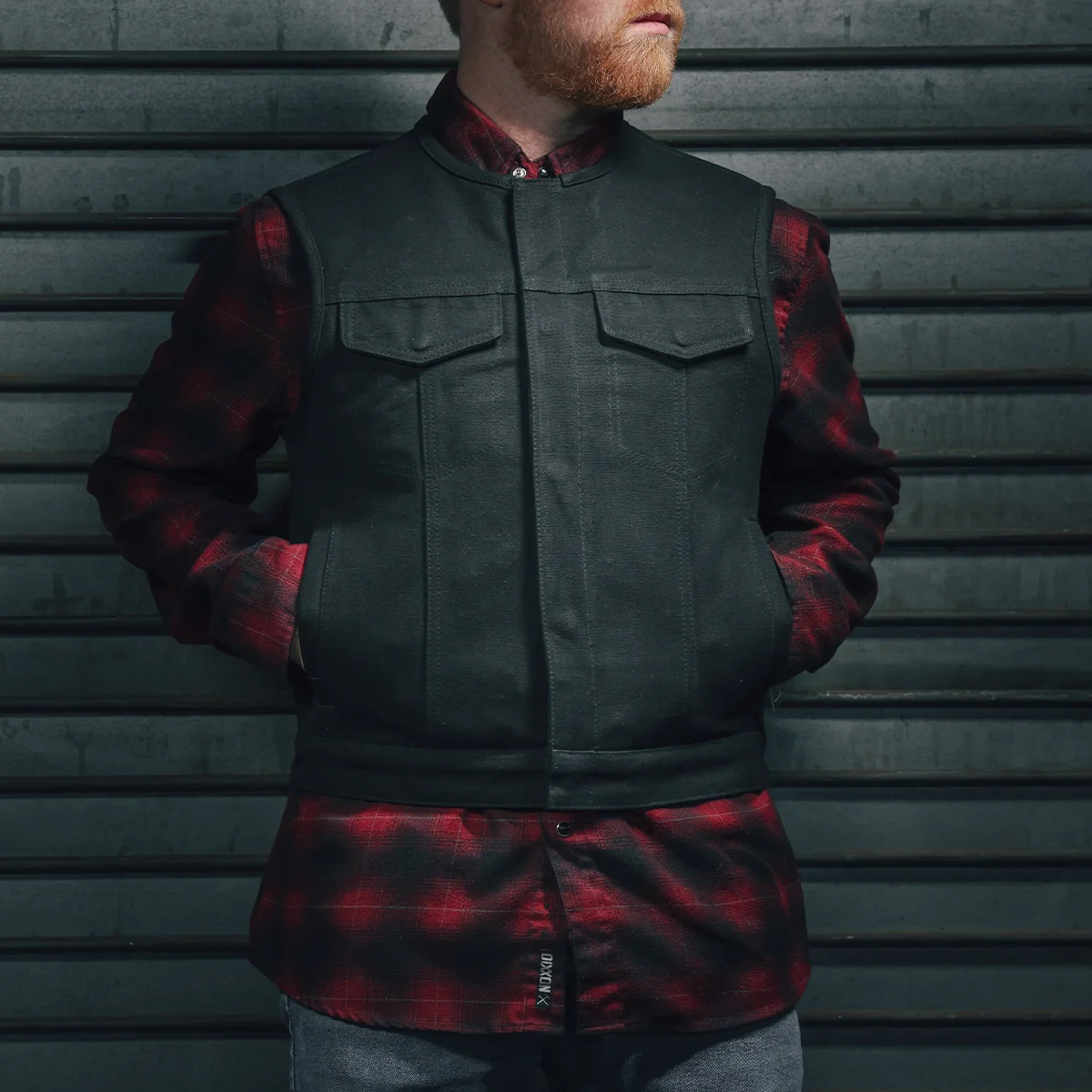 2597-lowside-black-men-s-motorcycle-canvas-vest-6.webp Lowside Black Men's Motorcycle Canvas Vest