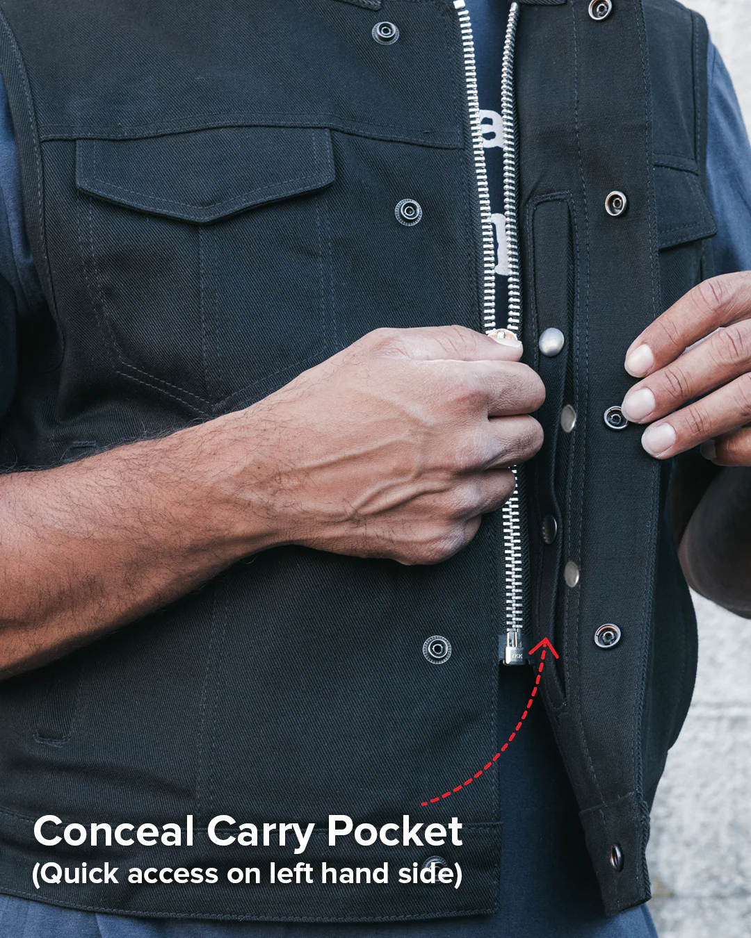 2597-lowside-black-men-s-motorcycle-canvas-vest-9.webp Lowside Black Men's Motorcycle Canvas Vest